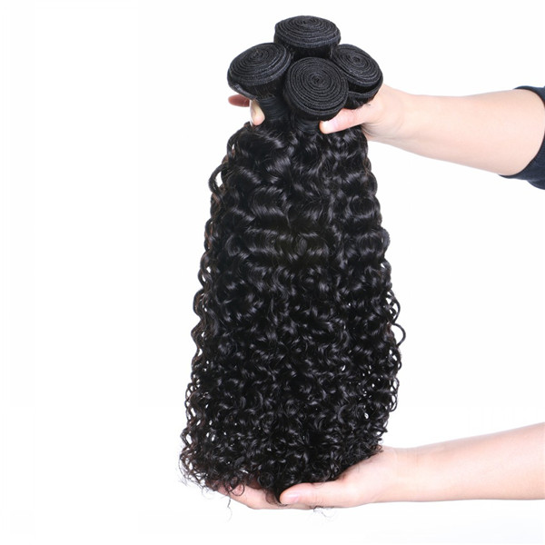Unprocessed Indian Human Remy Hair Weaves Wholesale Hair Weft Curly Bundles  LM171